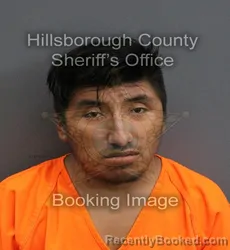 Mugshot of VICTORIO DIAZ DIAZ booked in Hillsborough County, Florida on June 14, 2026