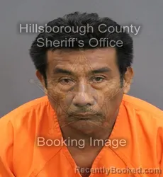 Mugshot of ANGEL PEREZ VAZQUEZ booked in Hillsborough County, Florida on June 15, 2026