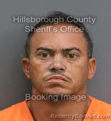 Mugshot of ANDY SILVA MARIN booked in Hillsborough County, Florida on June 16, 2026