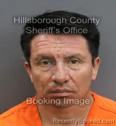 Mugshot of URI GELLER JUAREZ FUENTES booked in Hillsborough County, Florida on June 17, 2026