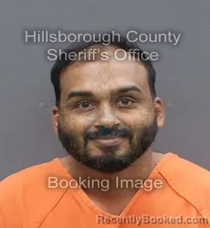 Mugshot of JOJO KURUVILLA booked in Hillsborough County, Florida on June 18, 2026