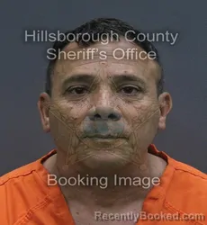 Mugshot of ERNESTO DEL FRADE DOMINGUEZ booked in Hillsborough County, Florida on June 18, 2026