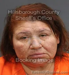 Mugshot of MARIA DOLORES OLGUIN CHAVEZ booked in Hillsborough County, Florida on June 18, 2026