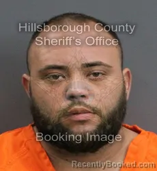 Mugshot of LAZARO RAIMIR MEDEROS HORTAS booked in Hillsborough County, Florida on June 18, 2026