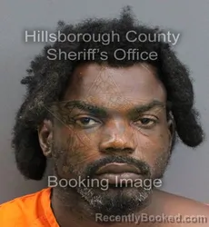 Mugshot of IAN OSHANE SIMPSON booked in Hillsborough County, Florida on June 18, 2026