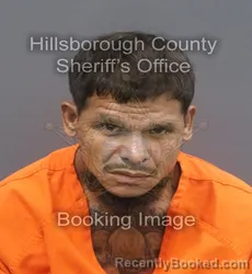 Mugshot of ALBERTO ADAM QUINTERO booked in Hillsborough County, Florida on June 18, 2026