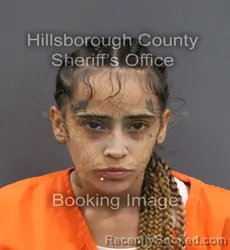 Mugshot of IRIELIZ LOPEZ booked in Hillsborough County, Florida on June 18, 2026