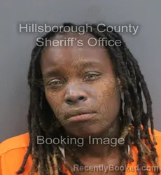Mugshot of JHNAE ULYSSESA SIMS booked in Hillsborough County, Florida on July 6, 2026