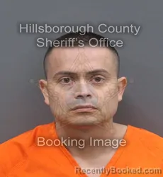 Mugshot of SANTIAGO ALEXANDER JIMENEZ booked in Hillsborough County, Florida on July 6, 2026