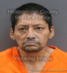 Mugshot of MILTON OSVALDO CARRANZA booked in Hillsborough County, Florida on July 7, 2026