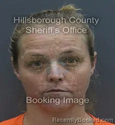 Mugshot of ASHLEY RENEA DAVIS booked in Hillsborough County, Florida on July 7, 2026