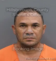 Mugshot of Justo Cardoso Baez booked in Hillsborough County, Florida on August 1, 2026