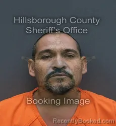 Mugshot of J SANDRO VAZQUEZ PEREZ booked in Hillsborough County, Florida on August 2, 2026