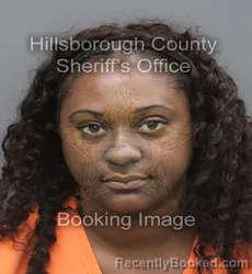 Mugshot of EYANA VALENCIA NEWTON booked in Hillsborough County, Florida on August 5, 2026