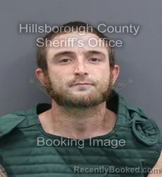 Mugshot of Ryan Anthony Lannom booked in Hillsborough County, Florida on August 22, 2026
