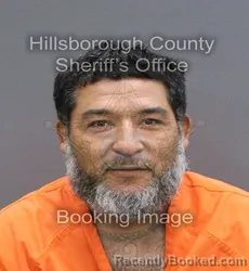 Mugshot of Hugo Alberto Longoria booked in Hillsborough County, Florida on August 22, 2026