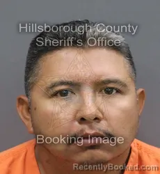Mugshot of Heriberto Arellano Lucas booked in Hillsborough County, Florida on August 23, 2026