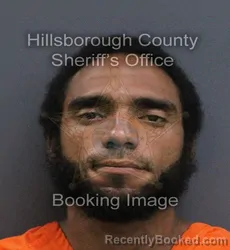 Mugshot of Ricardo Orlang Rivera booked in Hillsborough County, Florida on August 23, 2026
