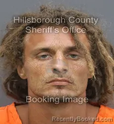 Mugshot of Joshua Scott Moore booked in Hillsborough County, Florida on August 23, 2026