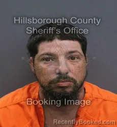 Mugshot of Antonio Angel Jimenez booked in Hillsborough County, Florida on August 23, 2026