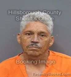 Mugshot of Juan Orlando Rivera Rivera booked in Hillsborough County, Florida on August 23, 2026