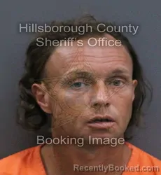 Mugshot of Christopher Lee Moore booked in Hillsborough County, Florida on August 24, 2026