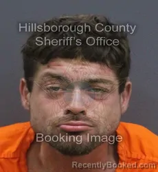 Mugshot of Zachary Stephen Andrew Blair booked in Hillsborough County, Florida on August 24, 2026