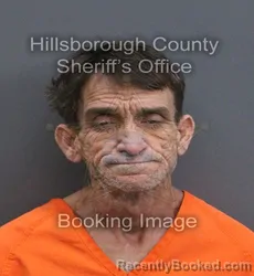Mugshot of Robbie Lee Cartrette booked in Hillsborough County, Florida on August 24, 2026