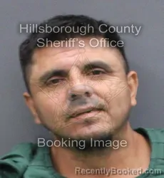 Mugshot of Juan Carlos Rodriguez Gonzalez booked in Hillsborough County, Florida on August 25, 2026