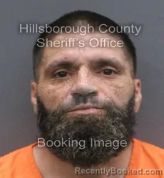 Mugshot of Jose Manuel Muniz booked in Hillsborough County, Florida on August 25, 2026