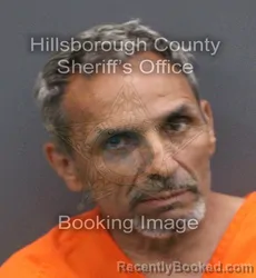 Mugshot of Julio Cesar Urbina Fernandez booked in Hillsborough County, Florida on August 25, 2026