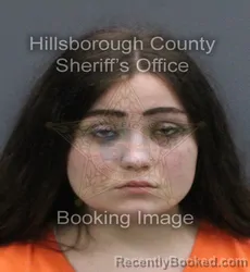 Mugshot of Evie Marie Allen booked in Hillsborough County, Florida on August 25, 2026