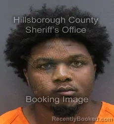 Mugshot of Khalif Maureyo Hector booked in Hillsborough County, Florida on August 25, 2026