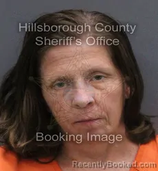 Mugshot of Kelly Lynn Elder booked in Hillsborough County, Florida on August 25, 2026