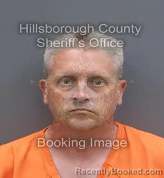 Mugshot of Mike Andrew Hill booked in Hillsborough County, Florida on August 25, 2026