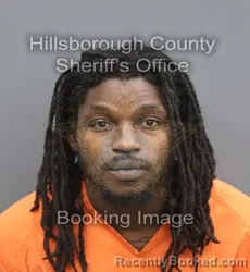 Mugshot of Roshad Polo Rhodes booked in Hillsborough County, Florida on August 25, 2026