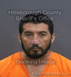 Mugshot of Erik David Velazco Martinez booked in Hillsborough County, Florida on August 25, 2026