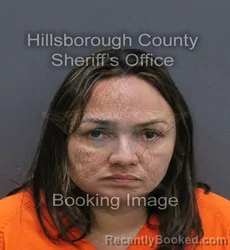 Mugshot of Michelli Josefina Marquez Moreno booked in Hillsborough County, Florida on August 26, 2026