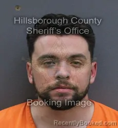 Mugshot of Ryan Andrew Zamora booked in Hillsborough County, Florida on August 26, 2026