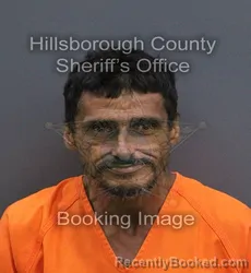 Mugshot of Jorge David Cruz Diaz booked in Hillsborough County, Florida on August 26, 2026