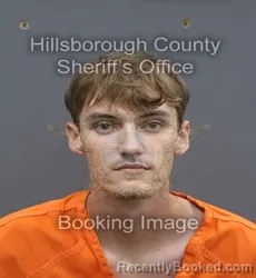 Mugshot of Evan Kenneth Hall booked in Hillsborough County, Florida on August 26, 2026