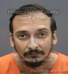 Mugshot of Christian Arnaldo Vazquez booked in Hillsborough County, Florida on August 27, 2026