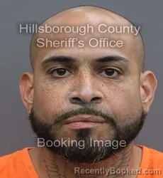 Mugshot of Justin Phillip Morales booked in Hillsborough County, Florida on August 27, 2026