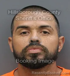 Mugshot of Adrian Diaz booked in Hillsborough County, Florida on August 27, 2026