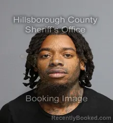 Mugshot of Demarcus Emil Thompson booked in Hillsborough County, Florida on August 27, 2026