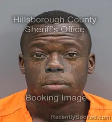 Mugshot of Terriell Devone Booker booked in Hillsborough County, Florida on August 27, 2026
