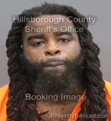 Mugshot of Kieonte Mark Watts booked in Hillsborough County, Florida on August 27, 2026