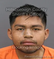 Mugshot of Juan Manuel Jahuey Hernandez booked in Hillsborough County, Florida on August 27, 2026