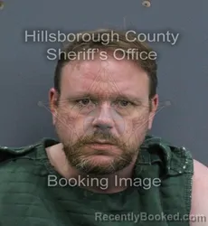 Mugshot of Brian Heath Matthias booked in Hillsborough County, Florida on August 28, 2026