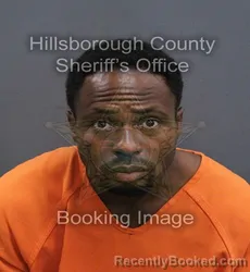 Mugshot of Kedric Djore Washington booked in Hillsborough County, Florida on August 28, 2026